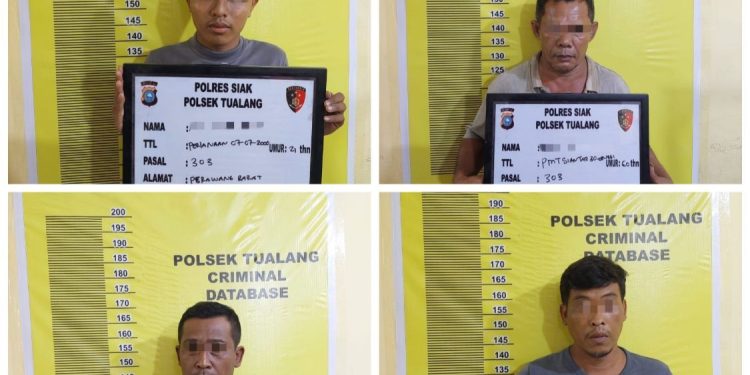 4 Warga Perawang Diciduk Polisi saat Asyik Main Judi Song