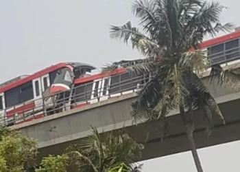 Kereta LRT Bertabrakan Saat Uji Coba di Cibubur