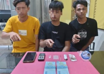 Kedapatan Bawa Sabu, Tiga Pemuda Ditangkap Tim Tembak Polres Kampar Saat Patroli