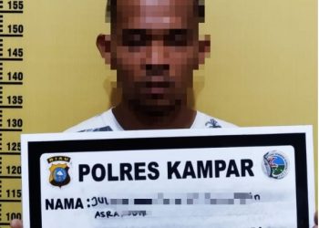 Polres Kampar Ringkus Pengedar Sabu di Desa Pulau Sarak Kampar