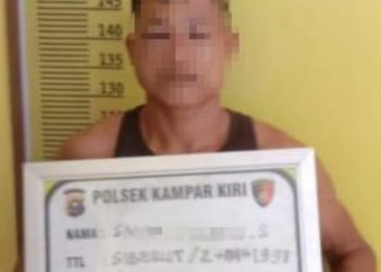 Tertangkap Tangan Mencuri, Seorang Buruh Diserahkan Warga ke Polsek Kampar Kiri
