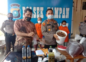 Produksi dan Jual Madu Palsu, Empat Pelaku Digulung Polsek Tampan