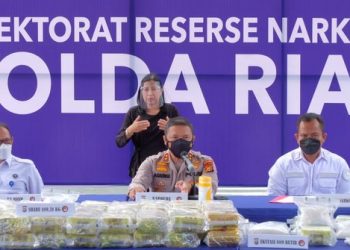 Jaringan Internasional, 87 Kg Sabu dan 7 Tersangka Dimankan Polda Riau di Dumai