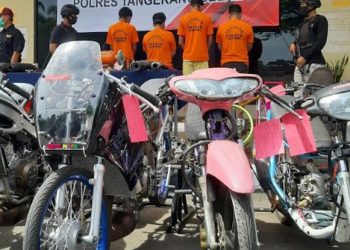 Resahkan Warga, 31 Motor Balap Liar dan Pemilik Dikandangkan Polres Gresik