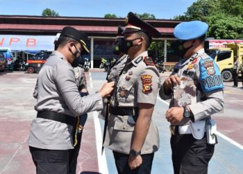 Polres Inhu Gelar Mutasi Kapolsek Batang Cinaku
