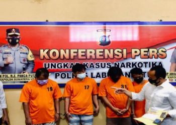 4 Pengedar Sabu Antarprovinsi Ditangkap Polres Labuhanbatu, Ini Kronologinya