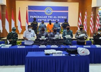 Lanal Dumai dan Satgas Intelmar Koarmada I Gagalkan Penyelundupan 4,1 Kg Sabu Jaringan Internasional