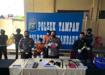 Dua Perampok Indomaret di Pekanbaru Digulung Polisi, Satu Ditembak karna Melawan