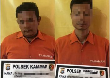 Kantongi Narkoba Jenis Sabu, 2 Pelaku Diamankan Unit Reskrim Polres Kampar