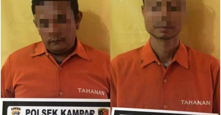 Kantongi Narkoba Jenis Sabu, 2 Pelaku Diamankan Unit Reskrim Polres Kampar