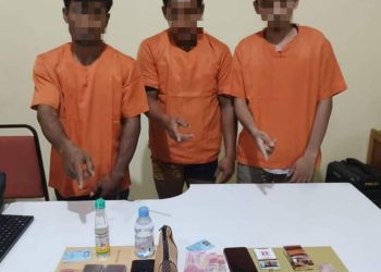 3 Pelaku Narkoba Diringkus Unit Reskrim Polsek Tapung Hilir di Desa Kota Bangun