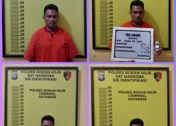 Rumah Pengedar dan Pemakai Sabu di Km 3 Sintong di Gerebek, Satreskrim Narkoba Polres Rohil Tangkap 2 Pelaku