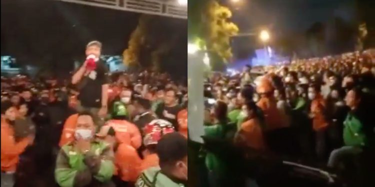 Salah Paham, Ratusan Sopir Pengiriman Kepung Restoran Mie di Yogyakarta