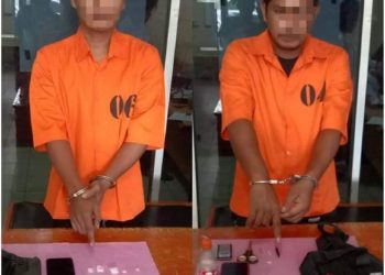 Unit Reskrim Polsek Tapung Tangkap 2 Pelaku Pengedar Narkoba