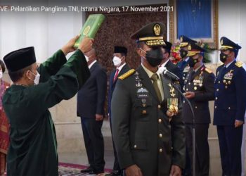 Jokowi Lantik Andika Perkasa Jadi Panglima TNI, Dudung KSAD, dan Kepala BNPB Suharyanto