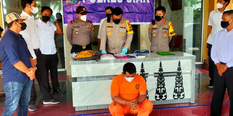 Polsek Tualang Gagalkan Peredaran 1,1 Kg Sabu Untuk Malam Tahun Baru