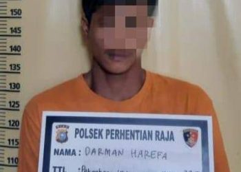 Seorang Pelaku Pengancaman dengan Sajam Diamankan Polsek Perhentian Raja