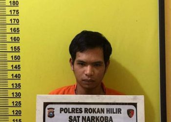 Gerebek Kamar Hotel, Satresnarkoba Polres Rohil Bekuk Pria Akan Transaksi Sabu