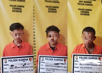 Tiga  Pelaku Coranmor Diringkus Unit Reskrim Polsek Kampar