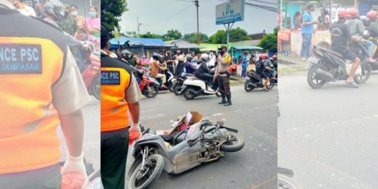 Wanita Muda Ditabrak Truk di Denpasar