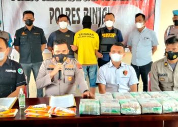 Polres Binjai Amankan 13 Kg Sabu dari Kurir Lintas Provinsi