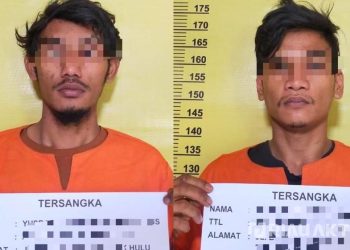 Ketahuan Curi Kabel Listrik Lampu Jalan, Dua Pria Diciduk Polsek Bukit Raya