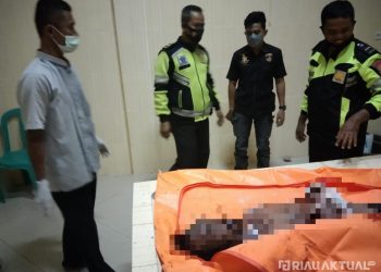Geger, Warga Temukan Mayat Pria Bertato di Pinggir Jalan Pelalawan