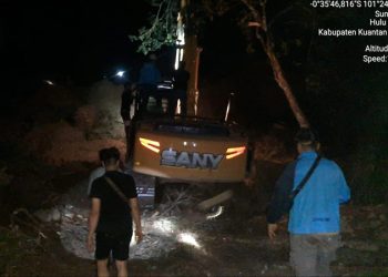 Polisi Amankan Ekskavator Dan 2 Terduga Pelaku PETI di Kuansing