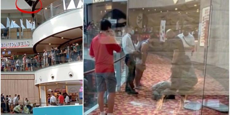 Seorang Pekerja Jatuh Dari Langit-langit Mal Chinatown Point