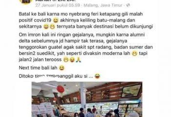 Meresahkan Masyarakat, Polisi Sudah Kantongi Identitas Wisatawan Positif Covid Keliling Malang