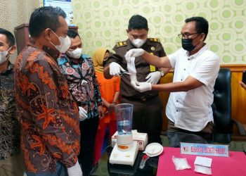 Polres Kampar Musnahkan 64,29 Gram Sabu, Dengan Tiga Tersangka