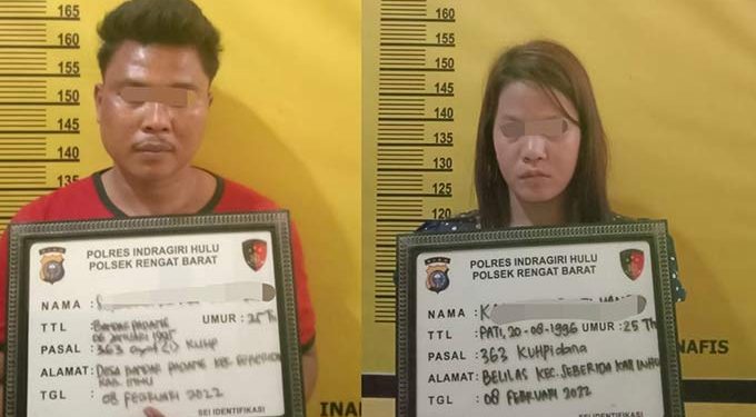 Curi Handphone, Sepasang Kekasih di Inhu Ditangkap Polisi