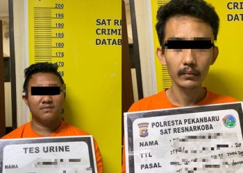 Dapat Sabu Dari Napi, Dua Pengedar Diringkus Satuan Reserse Narkoba Polresta Pekanbaru