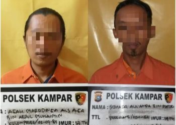 Polsek Kampar Tangkap 2 Tersangka Pembuat dan Pengguna Kartu Vaksinasi Covid-19 Palsu