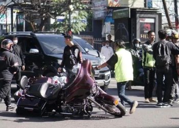 Pengendara Moge yang Menganiaya Pengendara Motor Lain di Kota Bandung Jadi Buronan Polisi