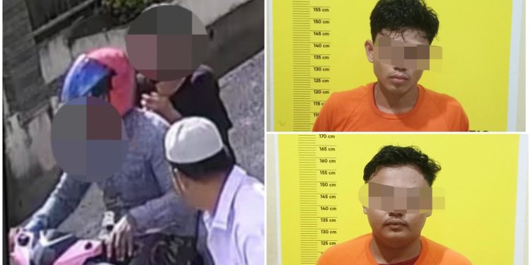 Dua Jambret di Pekanbaru Diringkus Polisi, Aksinya Sempat Terekam CCTV
