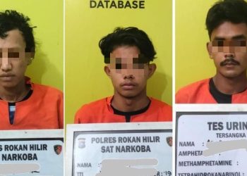 Tukar Chip Higgs Domino Dengan Sabu, Tiga Pemuda di Rohil Masuk Sel