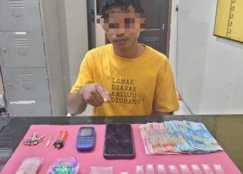 Satresnarkoba Polres Kampar Tangkap Pengedar Narkoba di Desa Kualu Tambang