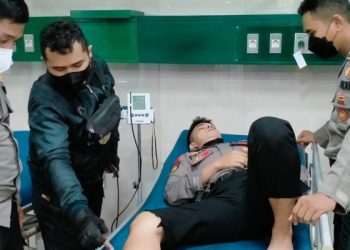 Polisi Ditabrak Pembalap Liar di Jalan Raya Bojongsari Depok, Kondisinya Memprihatinkan