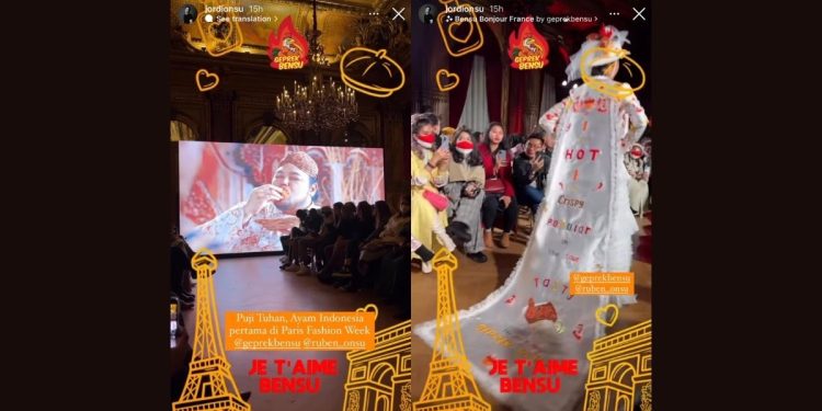 Geprek Bensu Hancur Karena Paris Fashion Week