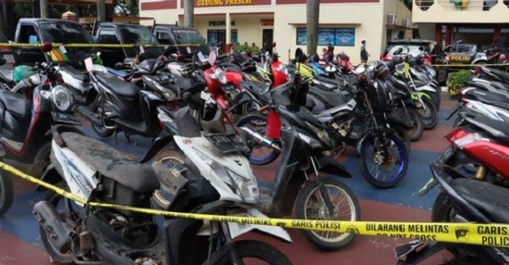 Puluhan Motor yang Digondol Pencuri Kini Menunggu Para Pemiliknya di Polres Bogor