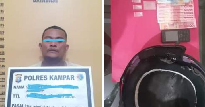 Sat Resnarkoba Polres Kampar Tangkap Pengedar Sabu di Wilayah Desa Kampar