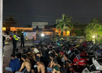 Gelar Patroli Balap Liar, Polresta Pekanbaru Amankan 30 Unit Sepeda Motor