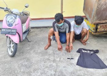 Beraksi di 15 TKP, Pencuri dan Penadah Curanmor di Ringkus Polsek Siak Hulu