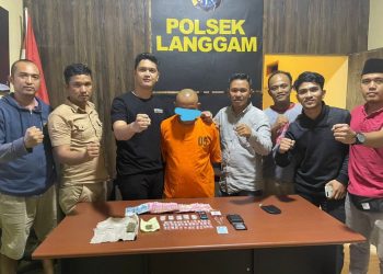 Edarkan 47 Paket Sabu dan Ganja, Seorang Karyawan Swasta Ditangkap Polsek Langgam, Pelalawan