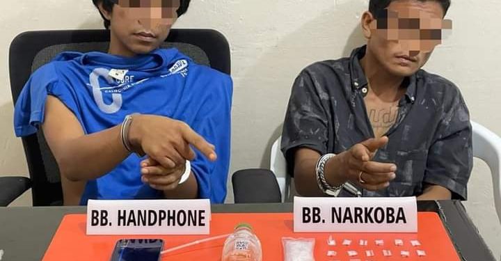 Simpan Sabu seberat 12,14 Gram, Dua Pria Ini Ditangkap Tim Ojoloyo Polres Kampar