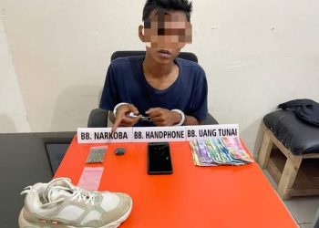 Resnarkoba Polres Kampar Tangkap Pengedar Daun Ganja Kering di Desa Sawah