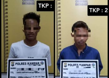 2 Pengedar Sabu Diciduk Resnarkoba Polres Kampar di 2 Lokasi Berbeda