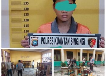 Seorang Siswa Ditetapkan Menjadi Tersangka Pembakaran Gedung SMPN 1 Kuantan Hilir