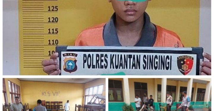 Seorang Siswa Ditetapkan Menjadi Tersangka Pembakaran Gedung SMPN 1 Kuantan Hilir